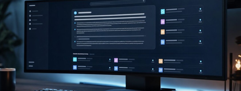 Page de résultats de recherche réécrite par un LLM affichant des citations sourcées en 2026