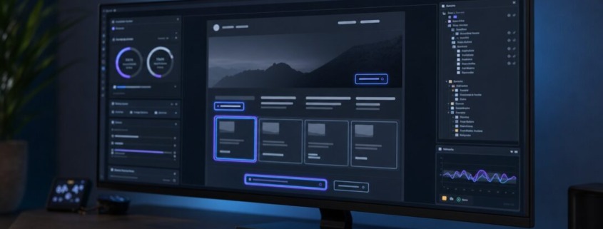Outils d'accessibilité web affichant contraste, focus et structure sémantique sur une interface en cours d'audit