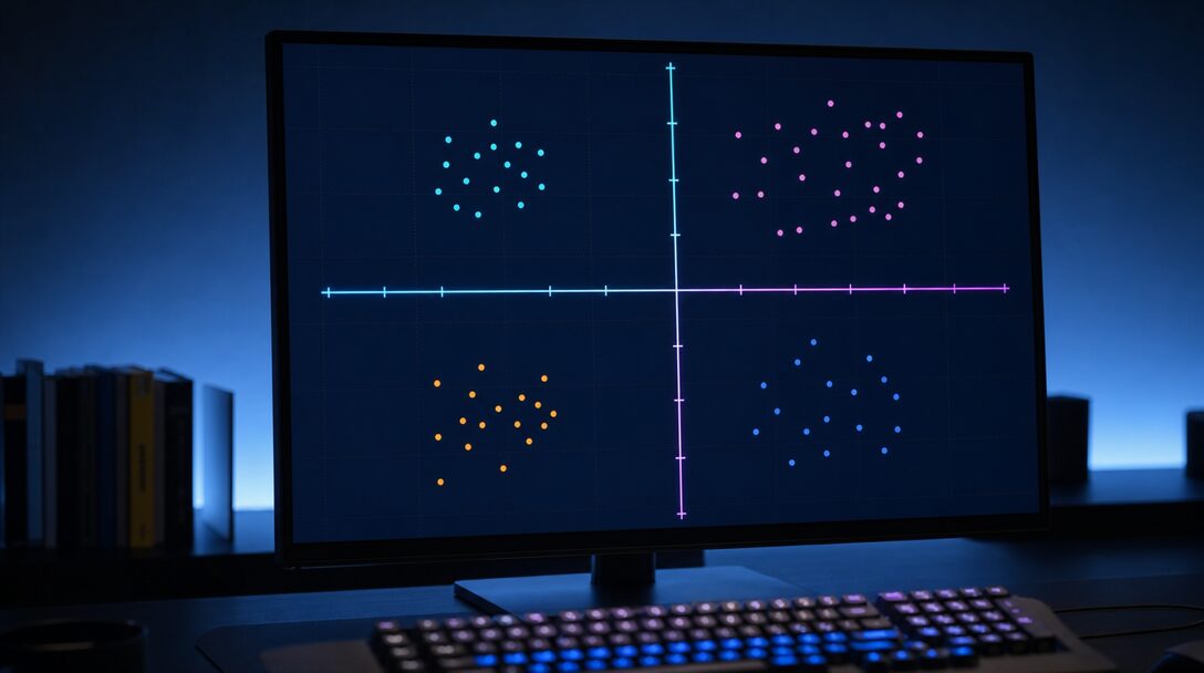 Matrice de décision graphique aidant à évaluer la compatibilité d'un projet avec le vibe coding
