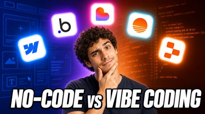 no code vs vibe coding 2026 Image hero pour l'article: no code vs vibe coding 2026